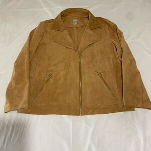Chico's Faux Suede Moto Jacket